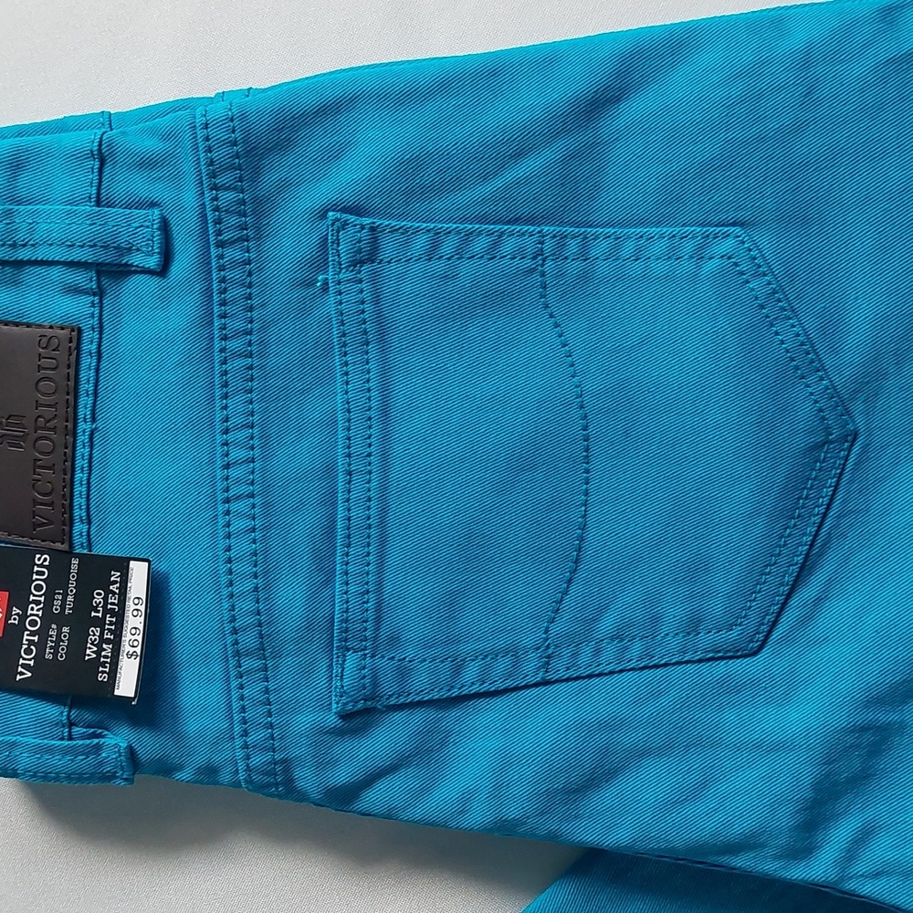 Los angeles slim fit Jeans mens blue size W32 L30 - Picture 5 of 13